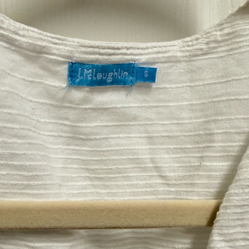 J. Mclaughlin White Button Front Blouse - image 3